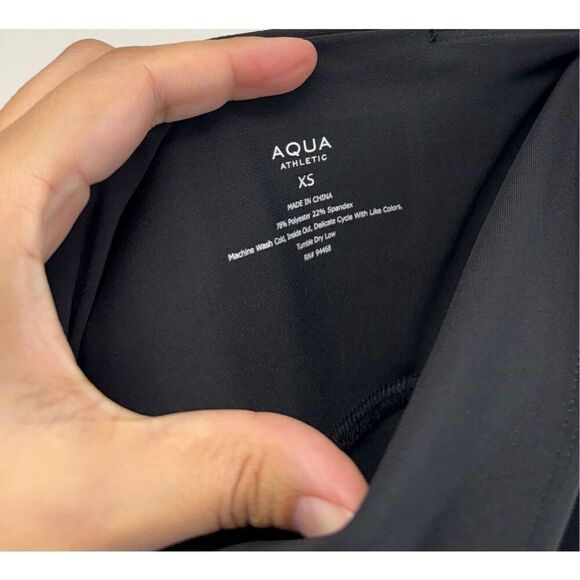 AQUA Athletic High Rise Bootcut Leggings Black Size Extra Small NWT - Picture 9 of 10